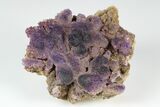 Calcite Crystal Cluster with Purple Fluorite - China #177591-1